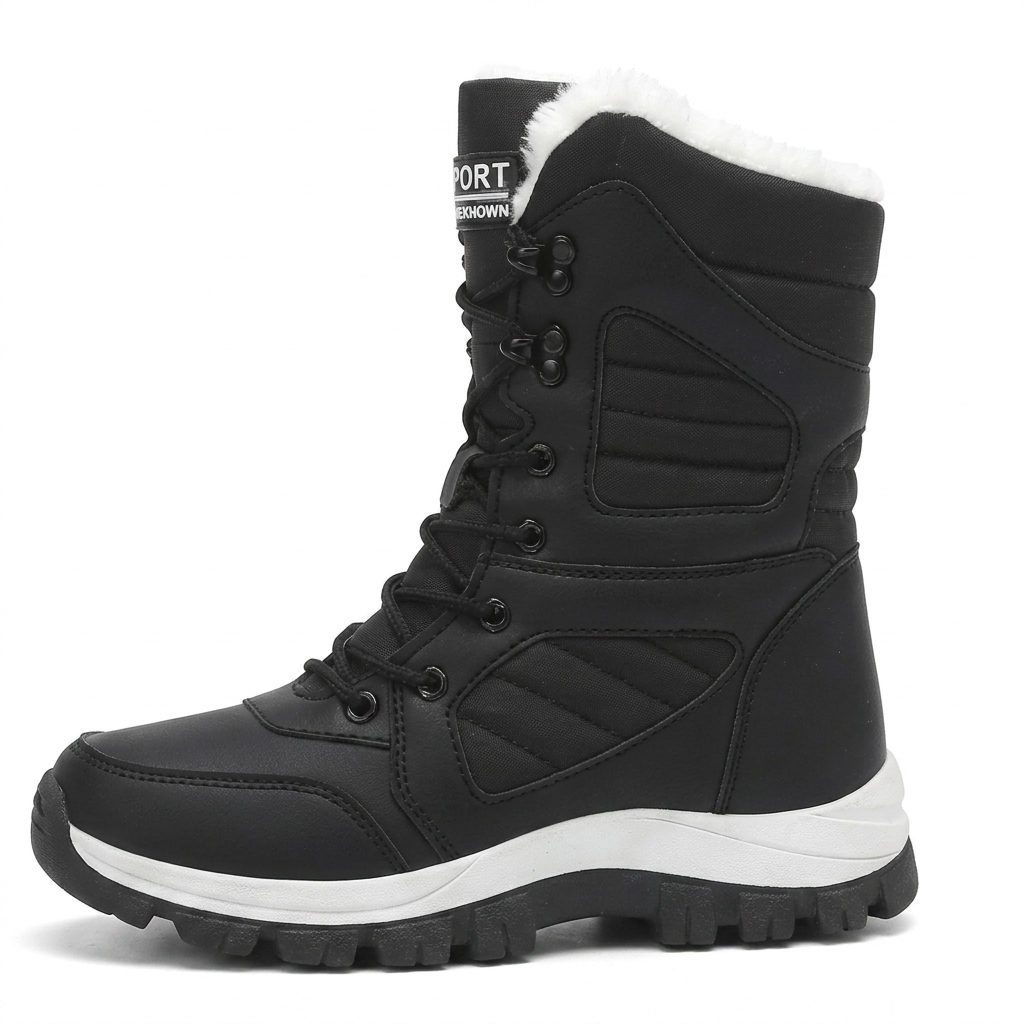 Bota neve preta par inverno impermeável - Valent Calçados
