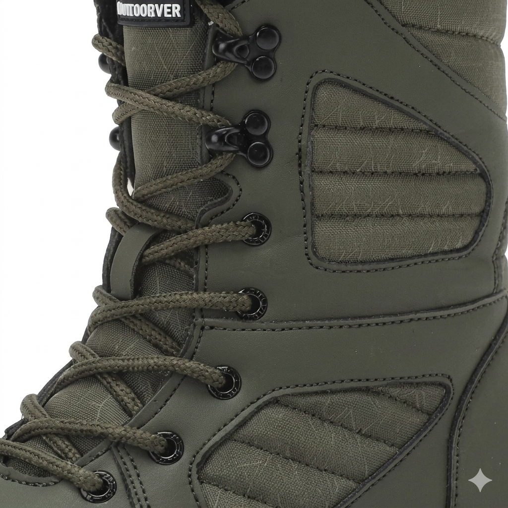 Bota neve feminina verde impermeável cano alto inverno - Valent