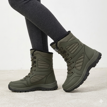 Bota neve verde lateral impermeável outdoor - Valent