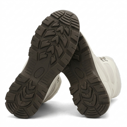 Bota neve feminina branca forro quente cano alto - Valent