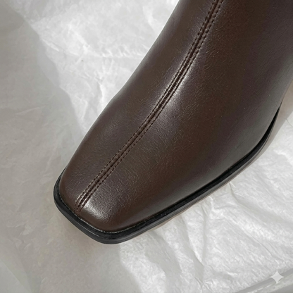 Bota vintage marrom forro algodão — look inverno