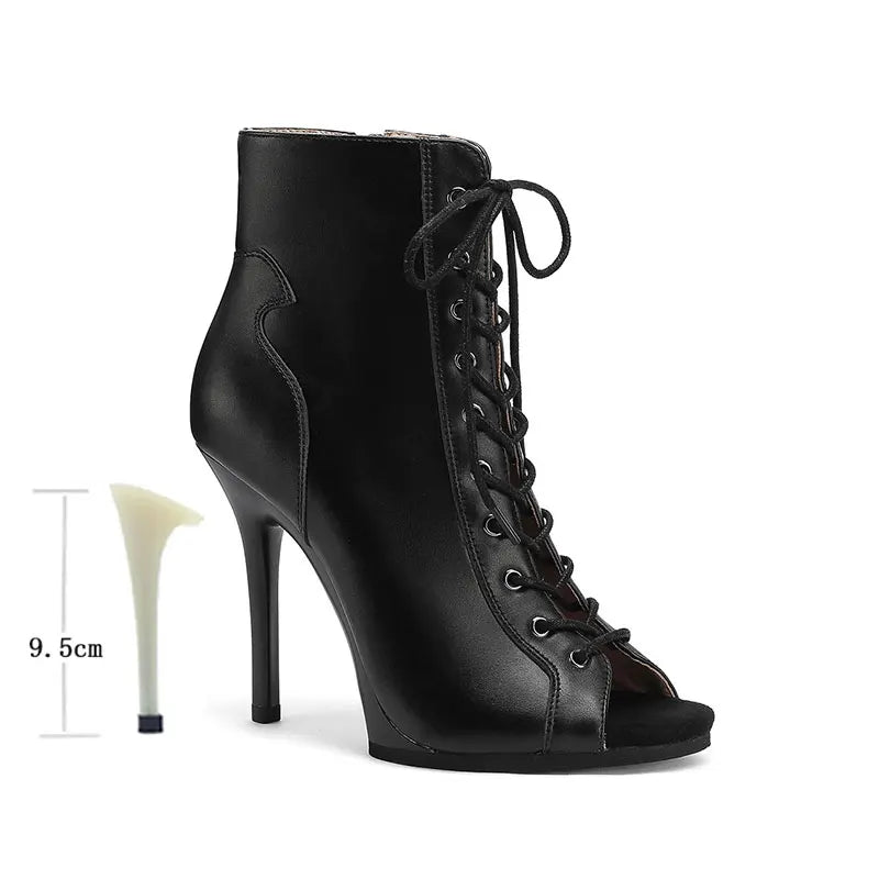 Sapato dança salto 11cm apricot lace-up - Valent