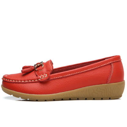 Loafer feminino azul escuro couro premium - Valent