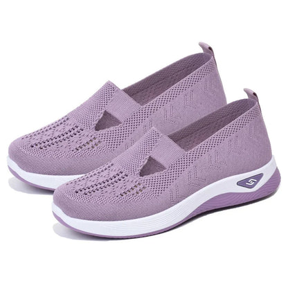 Tênis feminino barefoot ortopédico cinza — detalhe sola antiderrapante