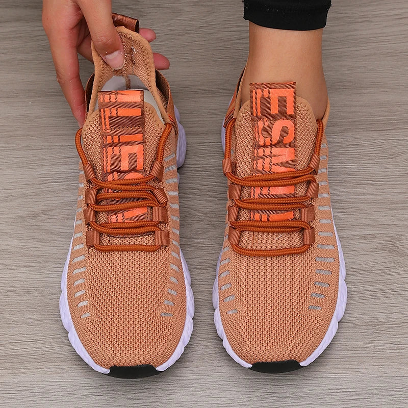 Tênis feminino mesh jogging azul — par completo