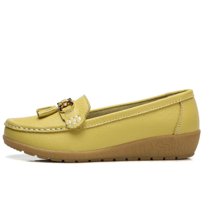 Loafer couro café frente vista - Valent