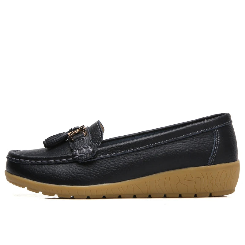 Loafer laranja tassel detalhe pala - Valent