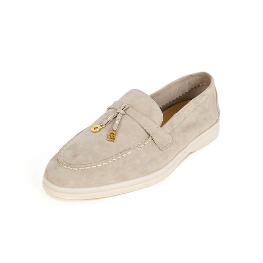 Loafer cashmere bege decoração metálica - Valent