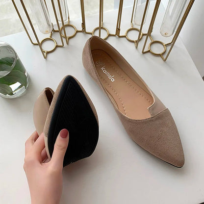 Sapatilha bege knit par bico fino slip on - Valent