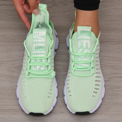 Tênis esportivo marrom mesh jogging — vista frontal - Valent