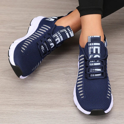 Tênis feminino mesh jogging preto — look esportivo
