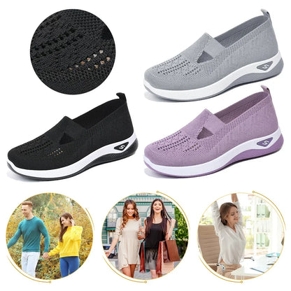 Tênis feminino barefoot ortopédico roxo — detalhe bico amplo