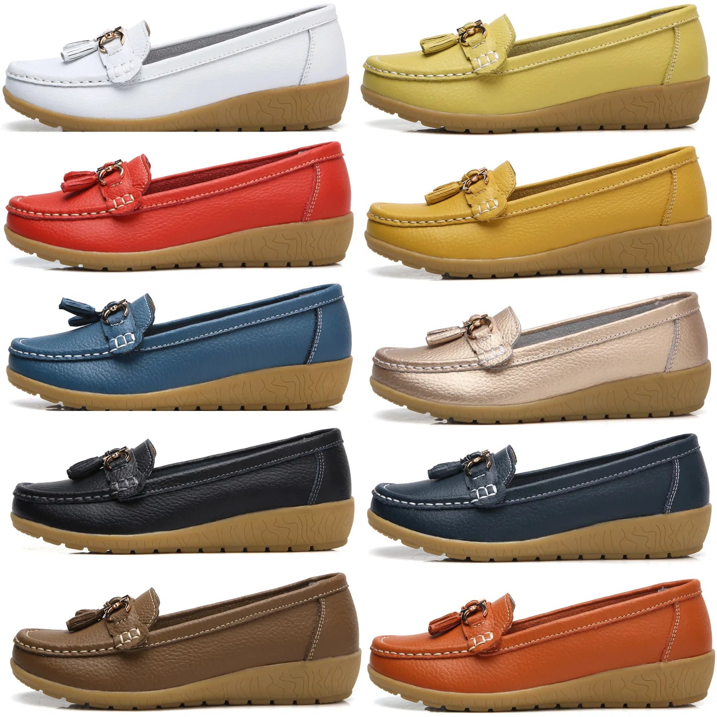Loafer amarelo couro tassel lateral - Valent