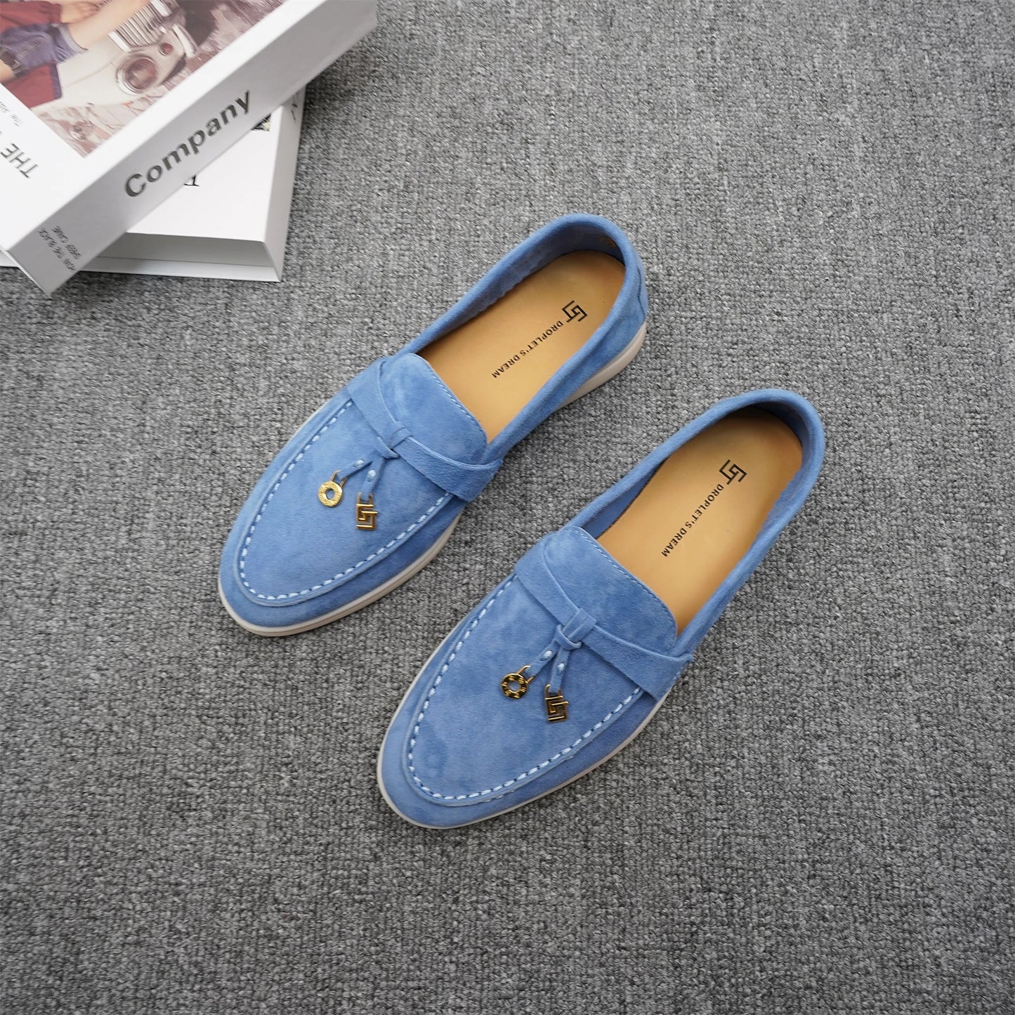 Loafer cashmere cinza detalhe metálico - Valent