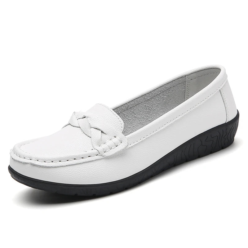 Loafer marrom couro detalhe sola plana - Valent