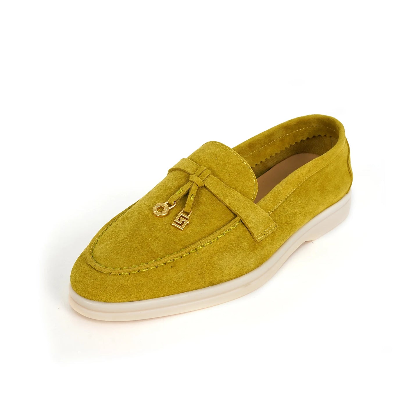 Loafer Feminino Cashmere Luxo com Decoração Metálica | Azul Escuro