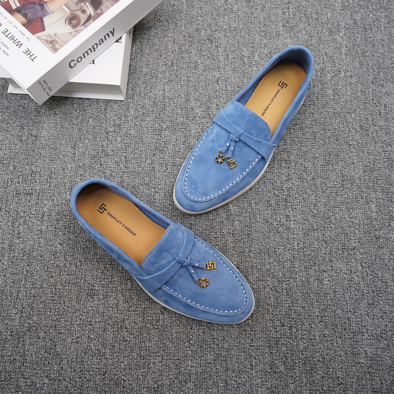 Loafer cashmere amarelo claro par slip on - Valent