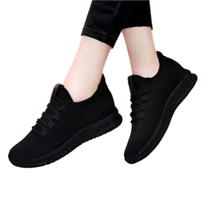 Tênis feminino plataforma antiderrapante preto — look streetwear