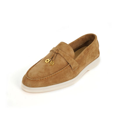 Loafer Feminino Cashmere Luxo com Decoração Metálica | Azul