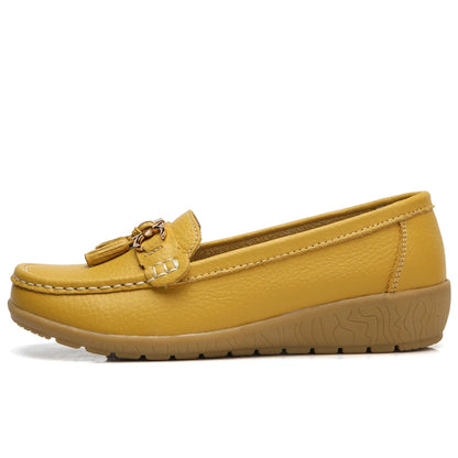 Loafer feminino vinho couro sola goma - Valent