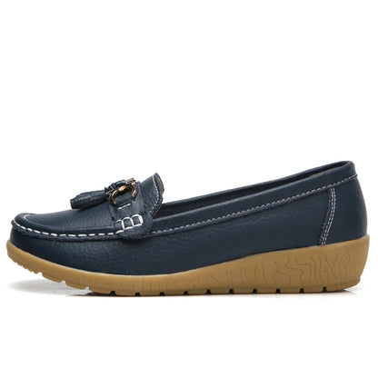 Loafer couro vermelho par elegante - Valent