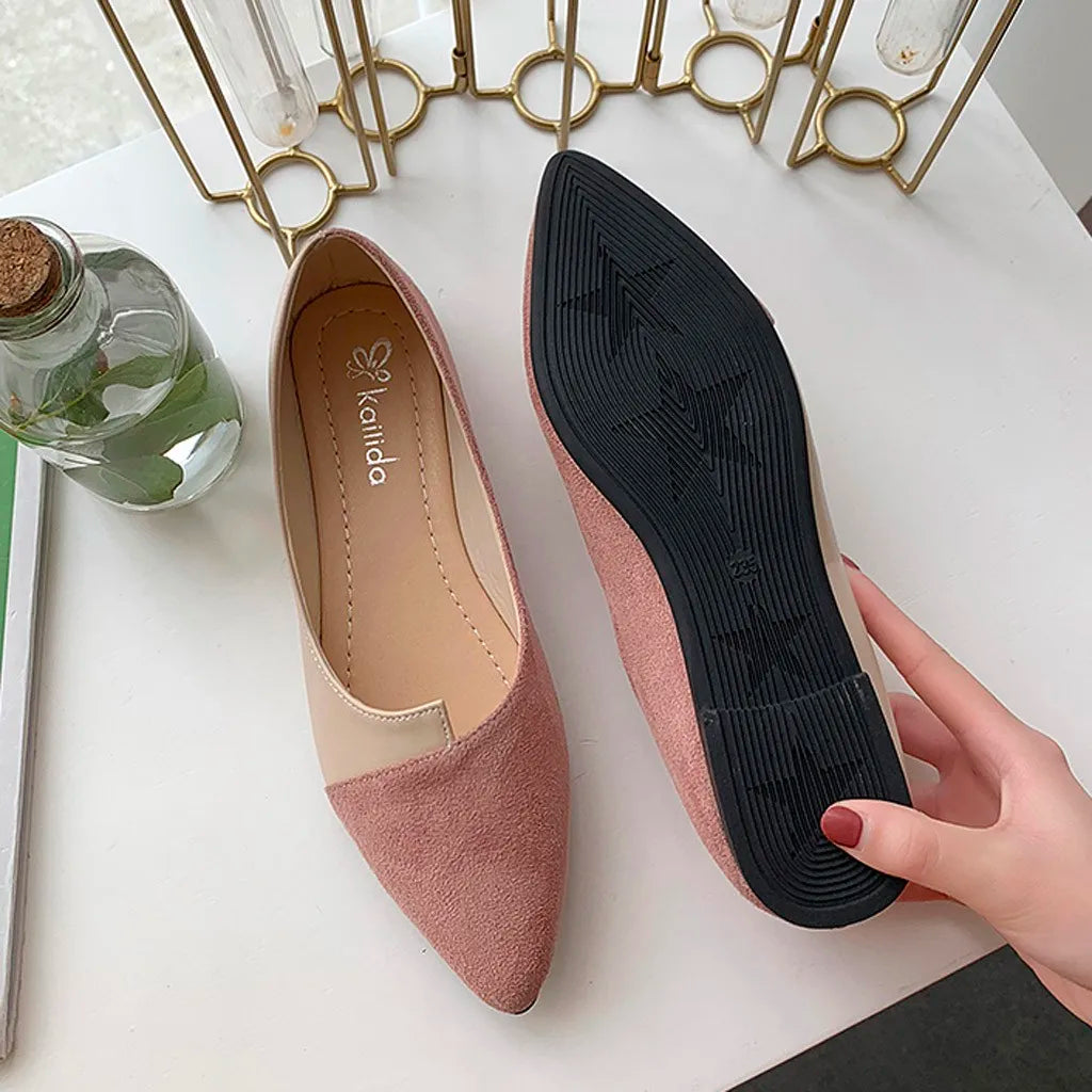 Sapatilha feminina caqui knit sola flat — detalhe sola