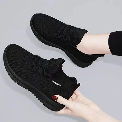 Tênis feminino plataforma antiderrapante preto — lateral