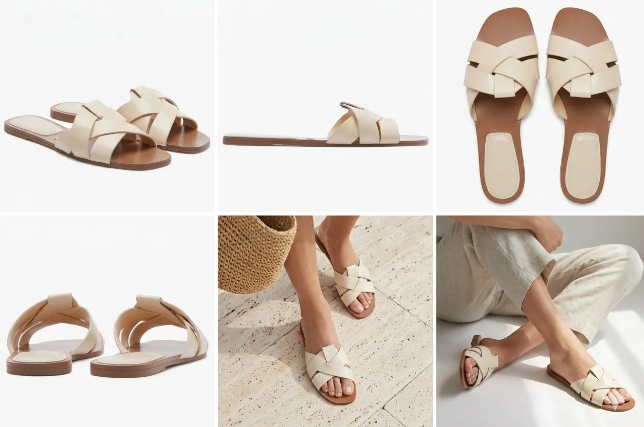 Chinelo flat forma T bege numeração - Valent