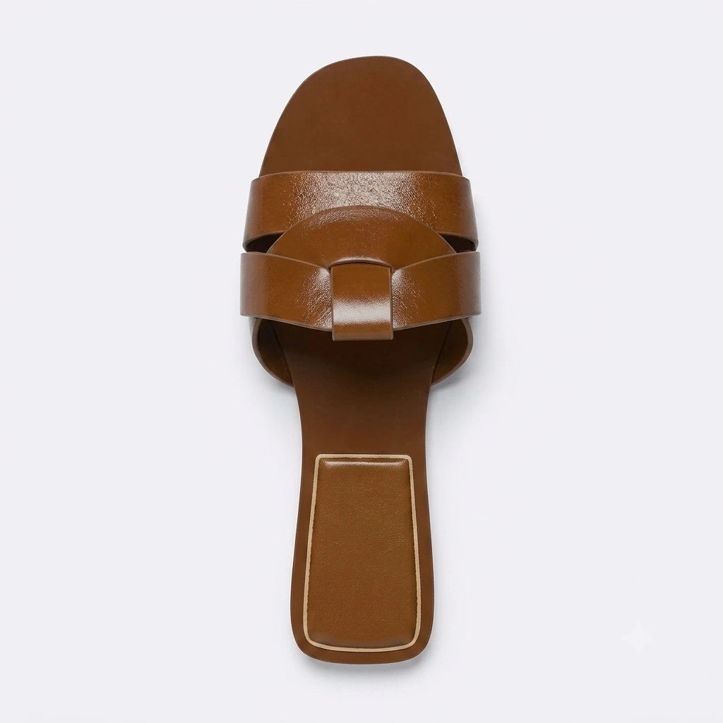 Chinelo flat marrom par completo - Valent