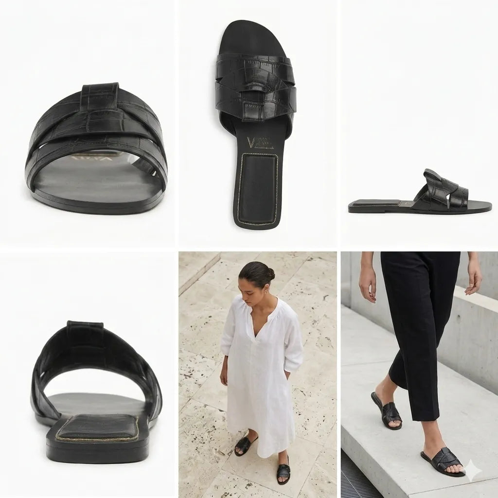 Chinelo flat forma T preto numeração - Valent