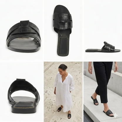 Chinelo flat forma T preto numeração - Valent