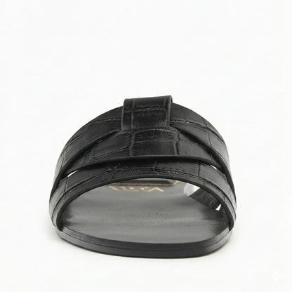 Chinelo preto forma T sola plana - Valent