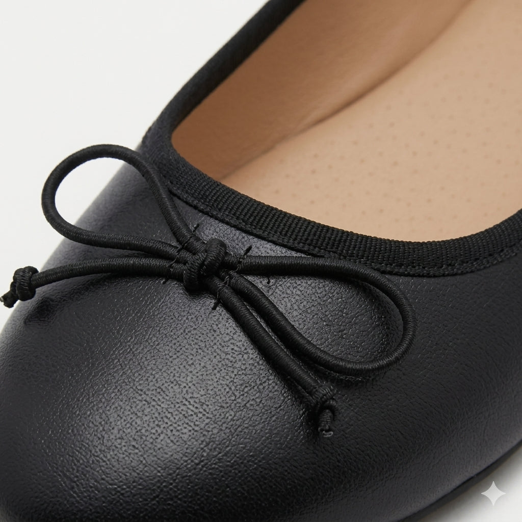 Sapatilha feminina ballerina couro mule — look elegante