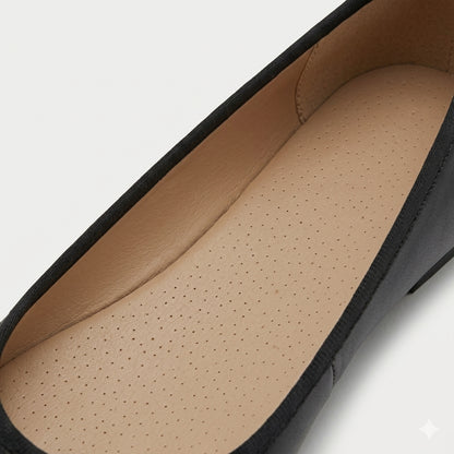 Ballerina couro slip on — vista traseira