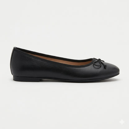 Sapatilha ballerina couro — detalhe sola flat