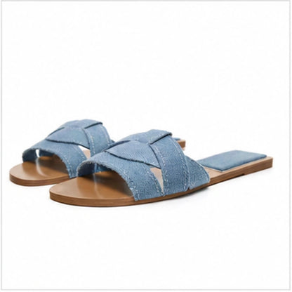 Chinelo feminino azul forma T sola - Valent